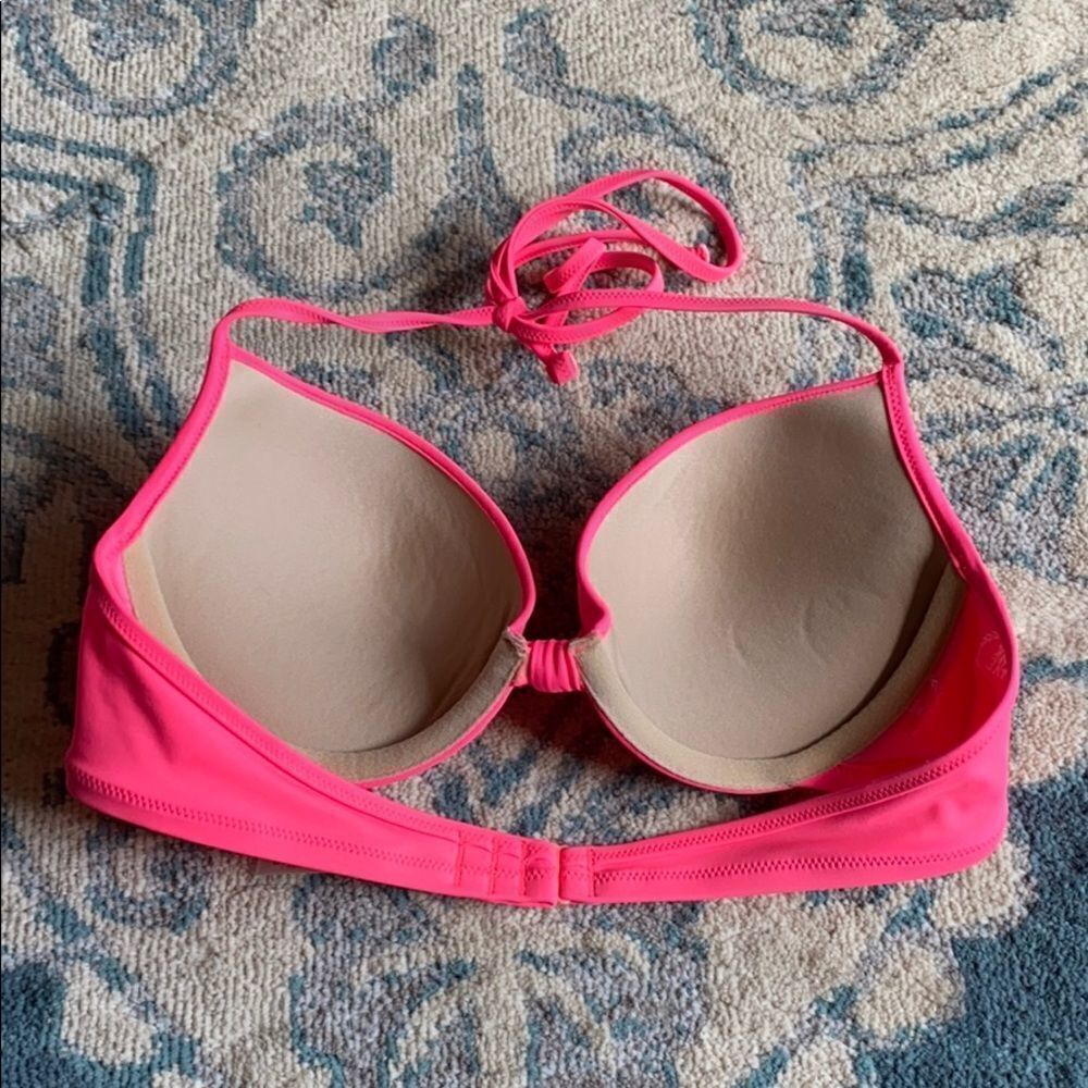 PINK Victoria’s Secret Pink Bikini Top size M - Picture 2 of 7